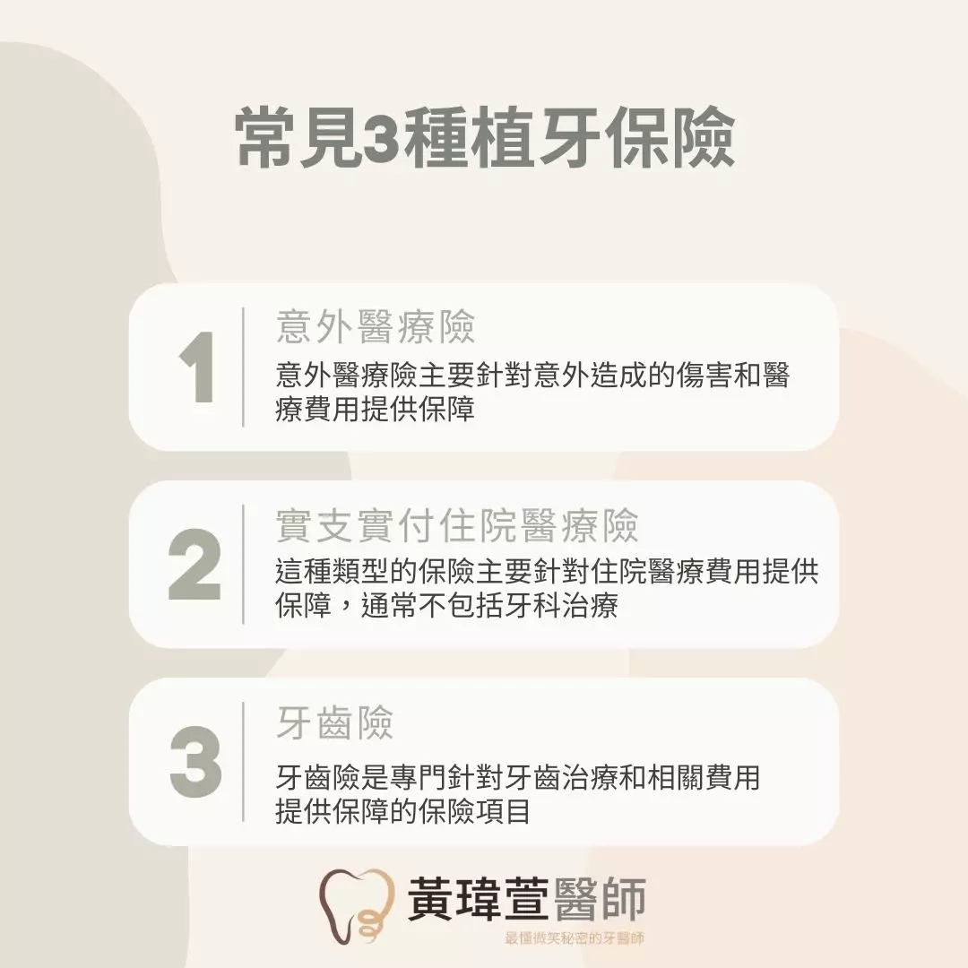 植牙保險理賠7步驟,申請植牙理賠必看:3種類型一次掌握 2 常見3種植牙保險
