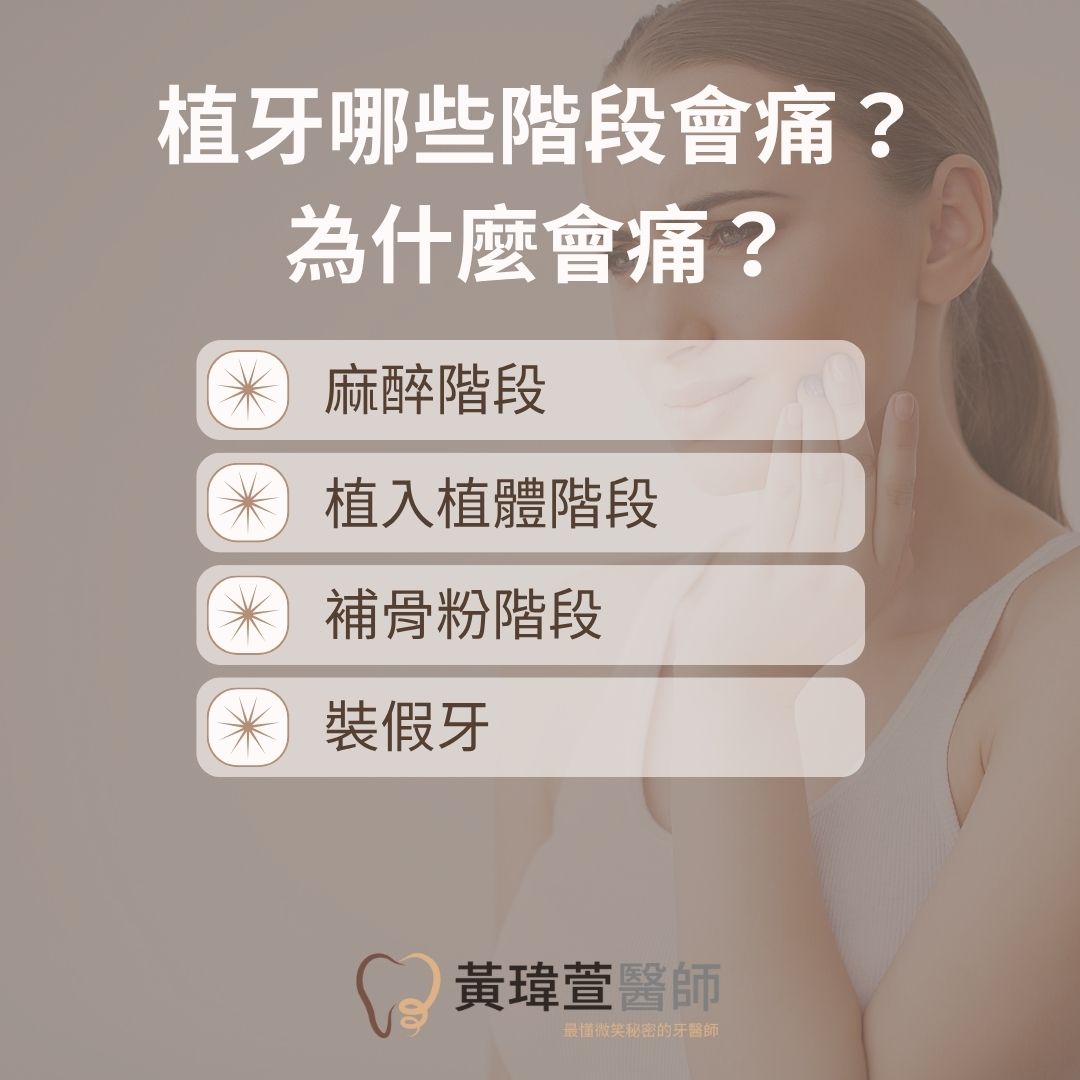 植牙會痛的4個階段