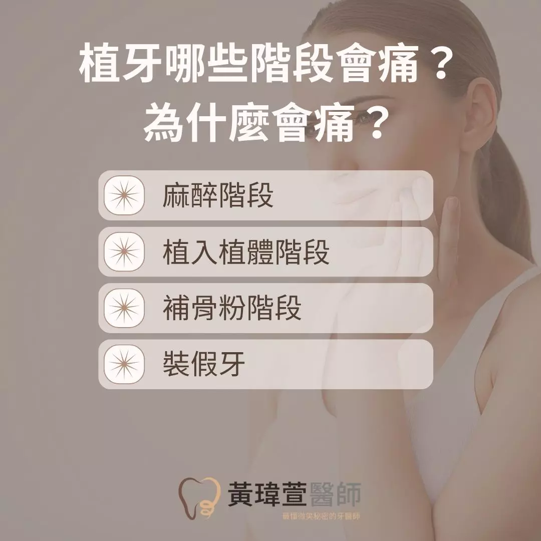 植牙會痛的4個階段